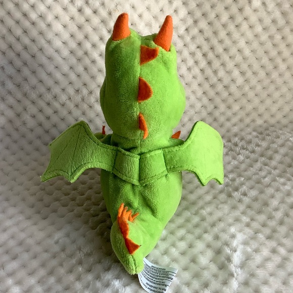 Kinder Surprise Plush Green Dragon Stuffed Animal Toy Embroidered Eyes - Picture 7 of 10
